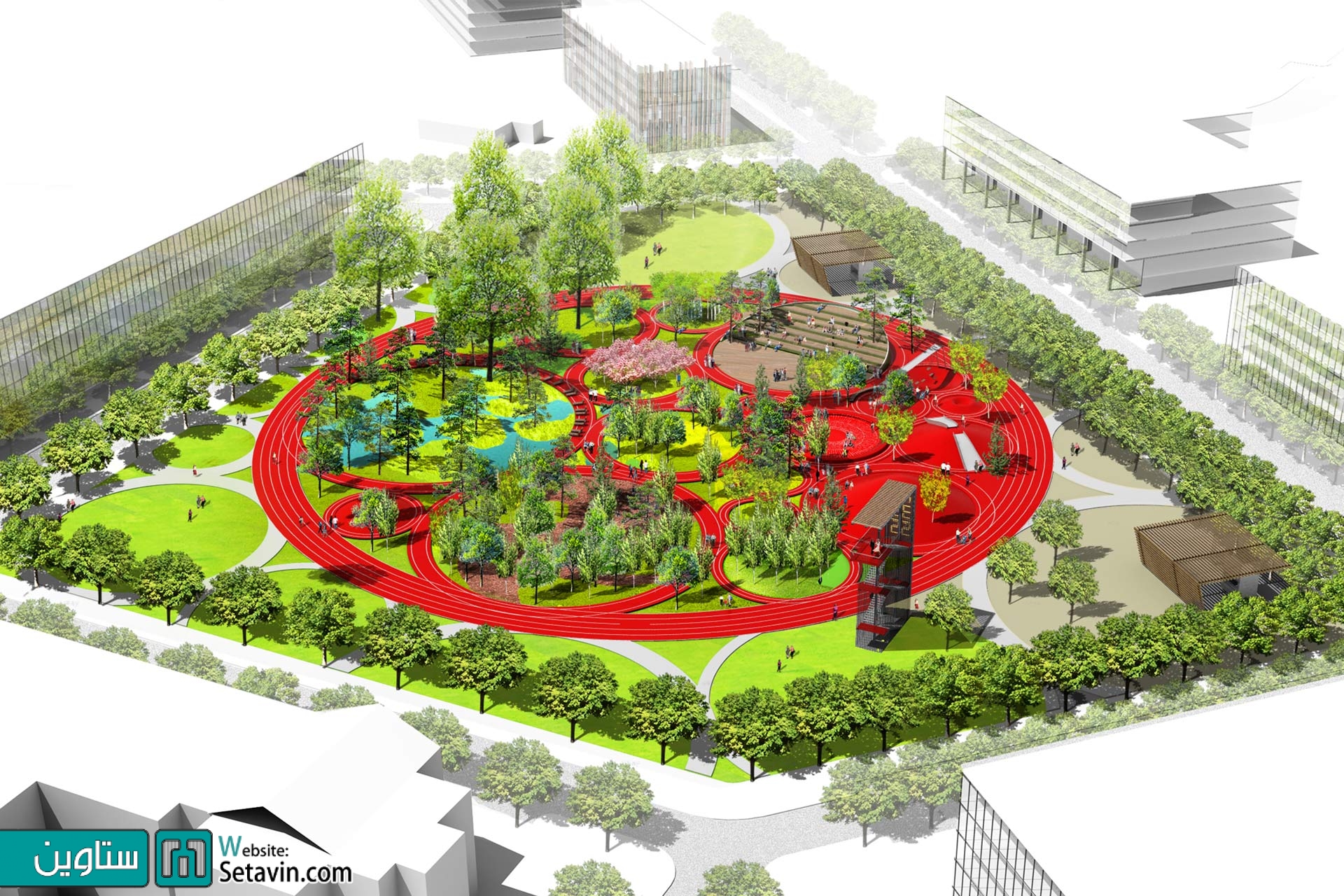 طراحی پارک نمادین مدور در محوطه نیروی دریایی فیلادلفیا