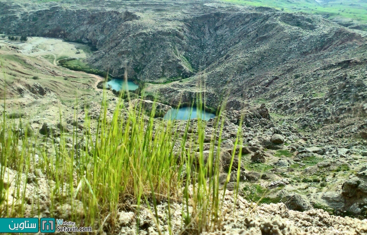 دریاچه دوقلوی سیاه گاو واقع در شهرستان آبدانان