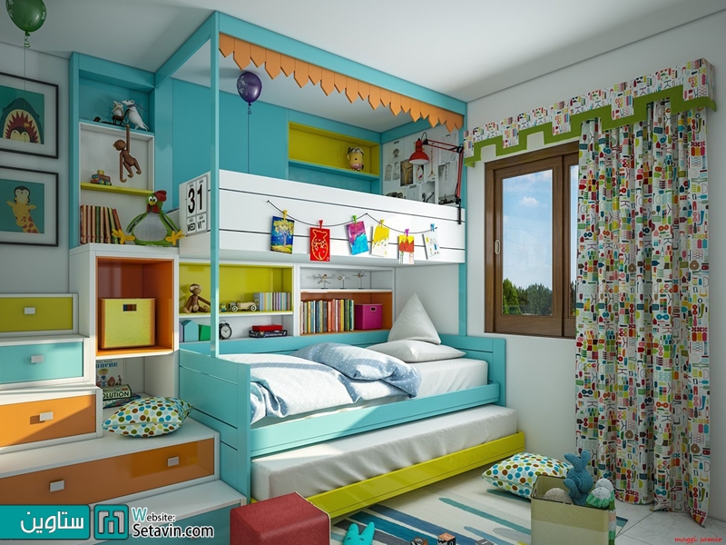 ایده های جذاب و رنگارنگ برای اتاق کودکان