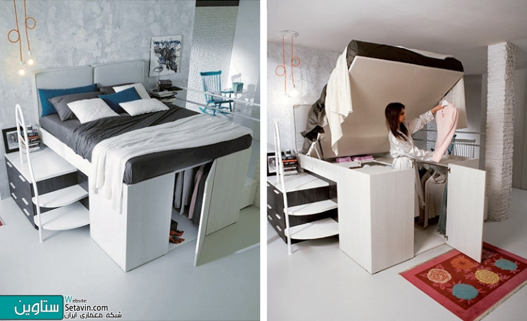تختخواب های طراحی شده برای اتاقهای کوچک