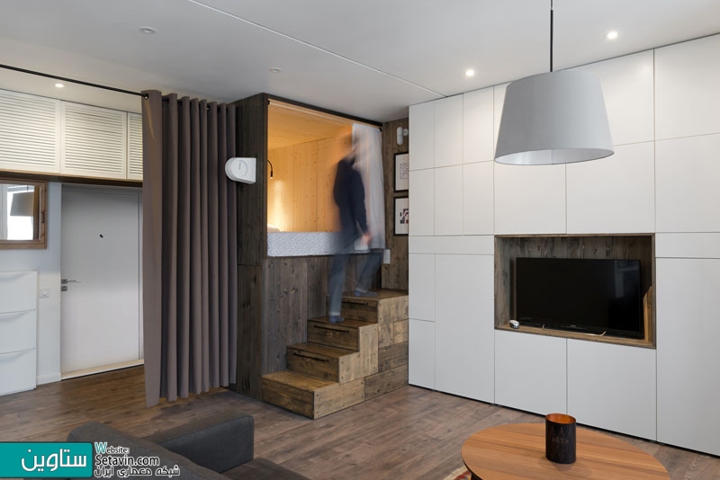 نگاهی به ایده ای مبتکرانه در طراحی یک آپارتمان بسیار کوچک