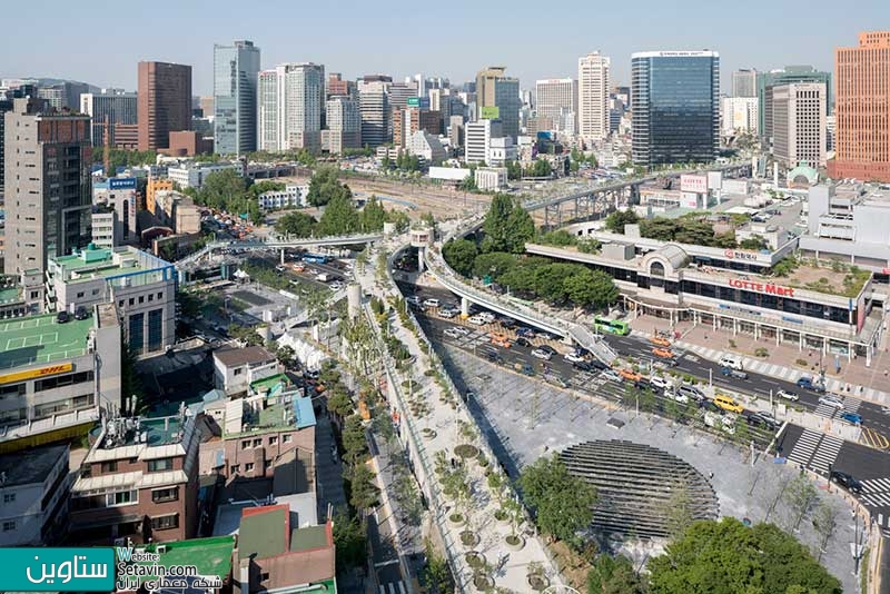 طراحی باغ معلق در بزرگراه متروک سئول