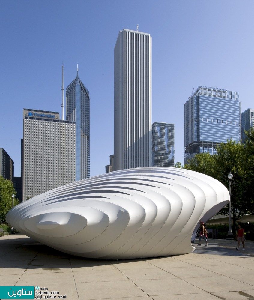 پاویون Burnham , غرفه , نمایشگاه , Zaha Hadid Architects , شیکاگو , Pavilion , Burnham Pavilion , زاها حدید ,  Chicago
