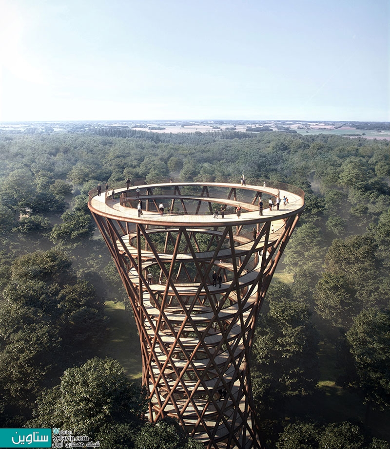 برج پانوراما در جنگل‌های دانمارک