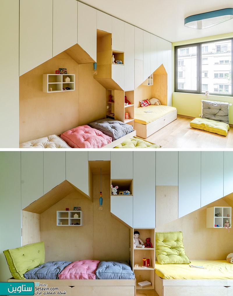 طراحی اتاق خواب مشترک برای دو کودک