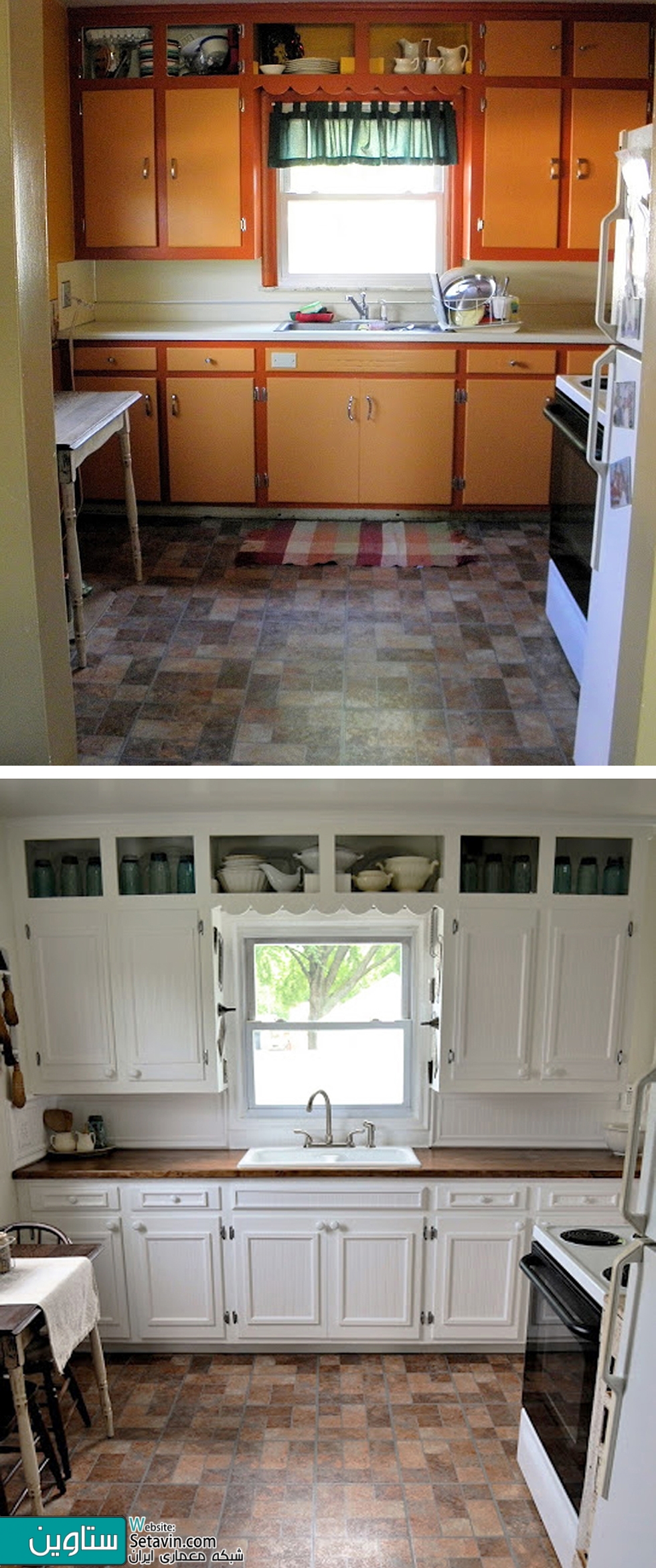 نمونه های جالب توجه از قبل و بعد از بازسازی آشپزخانه