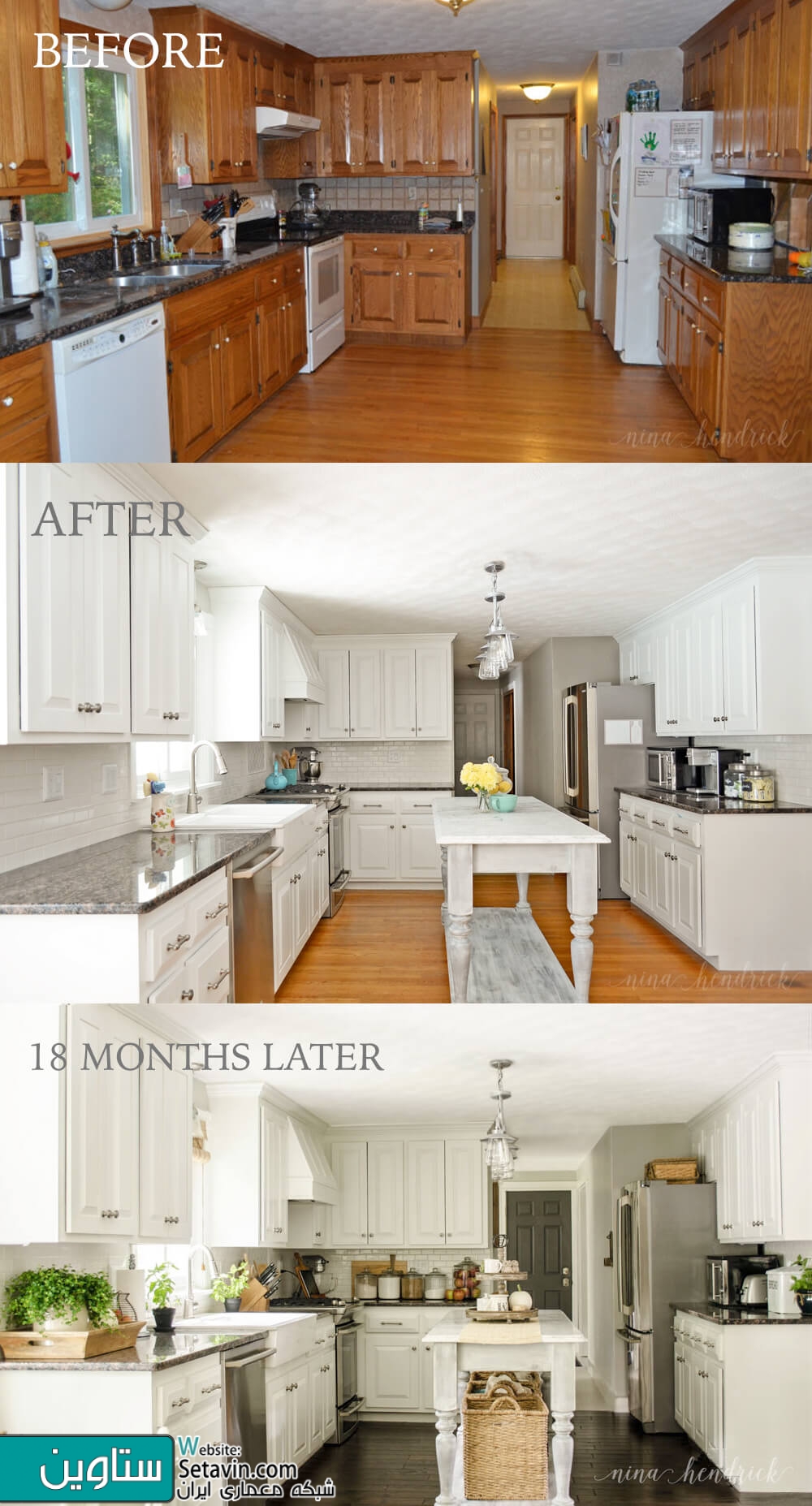 نمونه های جالب توجه از قبل و بعد از بازسازی آشپزخانه