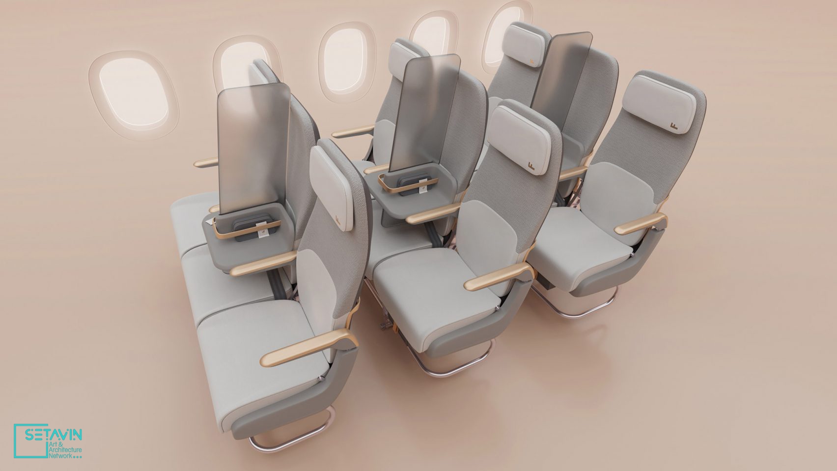 ایده ای برای طرح فاصله گذاری اجتماعی در هواپیما