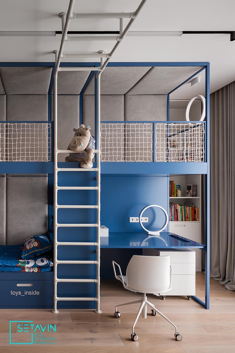 طراحی اتاق خواب کودک با تجهیزات هیجان انگیز