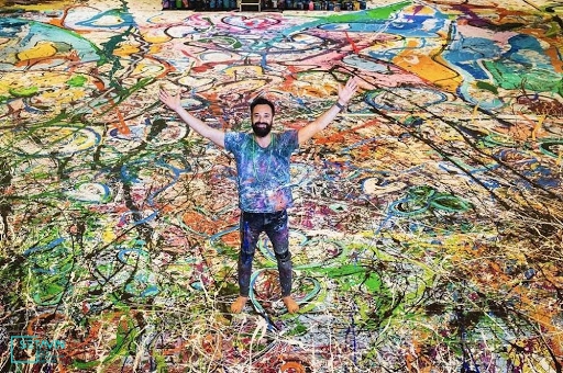 آفرینش بزرگترین اثر نقاشی جهان در دبی توسط ساشا جفری