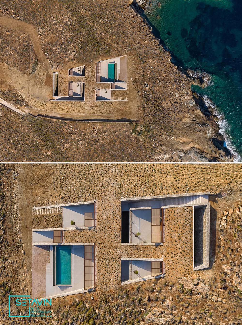 خانه تقریبا نامرئی واقع در دامنه کوهی در جزیره  Serifos یونان
