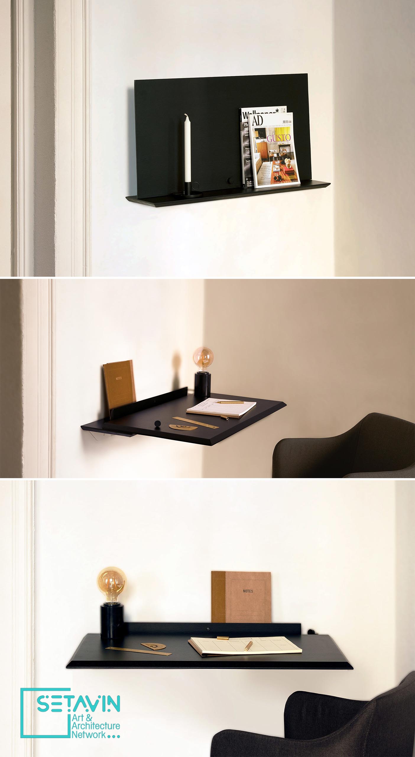 طبقه کوچک قابل تبدیل به میز