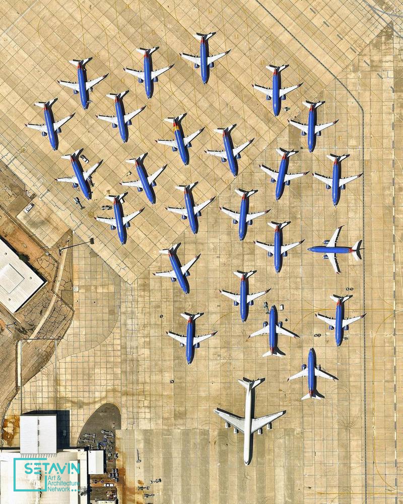 مقیاس شکست:دید به فرودگاهها از بالا