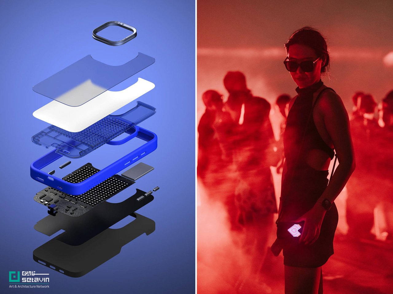 قاب هوشمند Picdance؛ نمایشگر LED پیکسلی آیفون