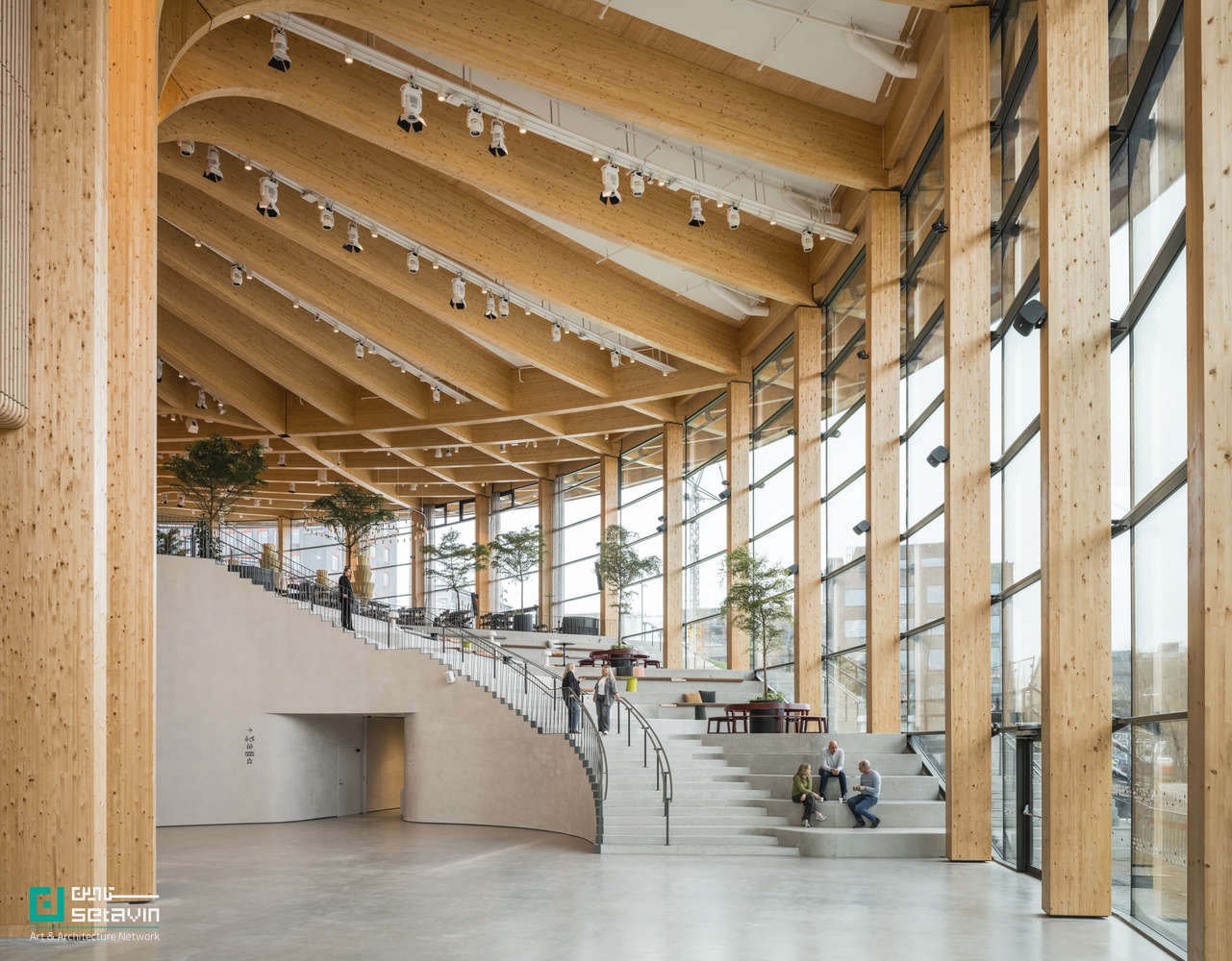 مرکز تجربه ولوو، World of Volvo، معماری چوبی، Henning Larsen، فرهنگی-نمایشی، Allemansrätten، گوتنبرگ، تجربه برند ولوو، سازه glulam، CLT