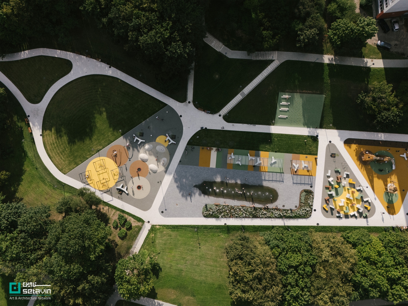Kovo 11 Park, Kaunas, Lithuania, Landscape Architecture, Inout.designstudio, معماری منظر, بازآفرینی پارک شهری, طراحی فضای سبز, طراحی زمین بازی کودکان, معماری پایدار, فضاهای عمومی شهری, بازسازی پارک‌ها
