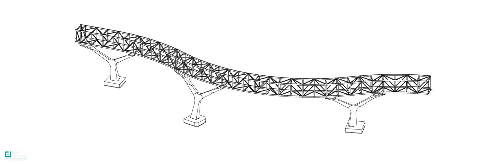 Bridge Municipal Hospital Karlsruhe, Caspar Schols, Werner Sobek, Healthcare Architecture, Infrastructure Design, Bridge Design, Germany, معماری پل, معماری درمانی, زیرساخت شهری, پل بیمارستانی, طراحی شهری پایدار, Helipad Architecture, Karlsruhe Architecture