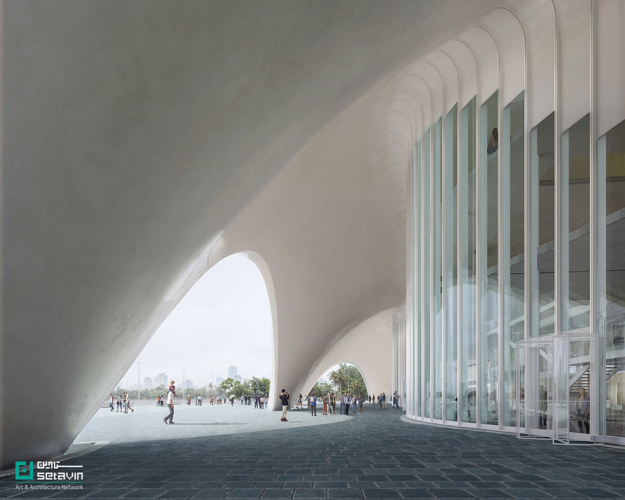 Renzo Piano, RPBW, Hanoi Opera House, Isola della Musica, Vietnam Architecture, Cultural Landmark, Concrete Shell, West Lake, PTW Architects, معماری فرهنگی, سالن اپرا, رنزو پیانو, معماری بتنی خمیده, معماری ویتنام, طراحی مرکز همایش, معماری مدرن