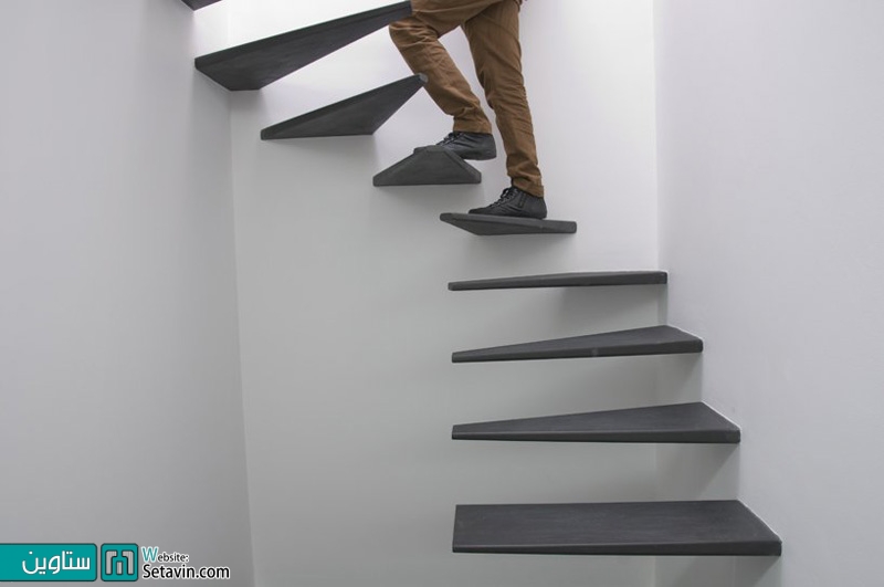12 نمونه عالی از پله های بدون حفاظ