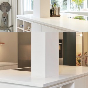 تصویر - ایده های طراحی آشپزخانه-ترکیب ستون با جزیره آشپزخانه - معماری
