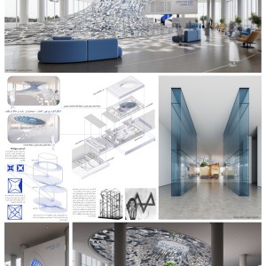 تصویر - رتبه دوم مسابقه طـــــراحی جایگاه CIP فرودگاه بین المللی ، اثر دفتر معماری شباهنگ - معماری