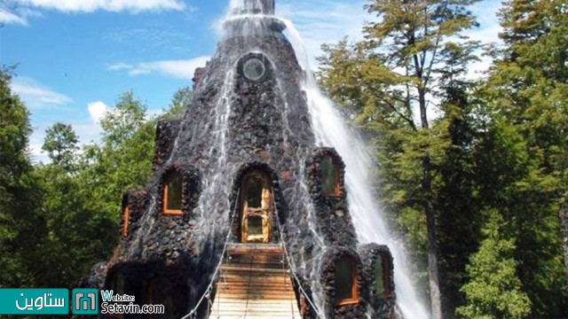 هتلی به شکل آتشفشان در شیلی