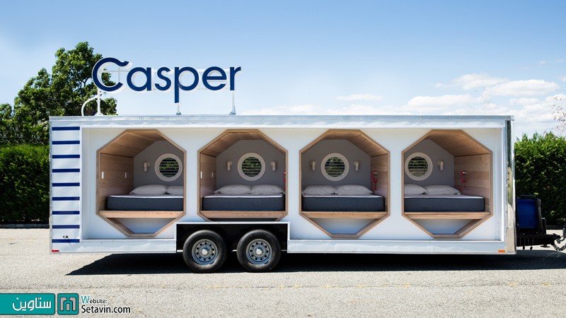 نمایشگاه متحرک فروش تشک های Casper
