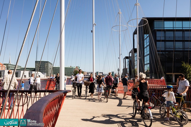 پل عابر پیاده خلاقانه در کپنهاگ دانمارک