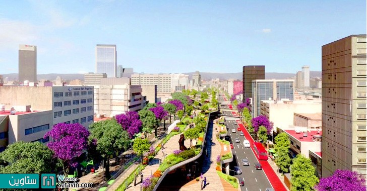 تبدیل شلوغ ترین خیابان شهر مکزیکو سیتی به یک پارک عمومی