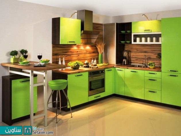 16 آشپزخانه با ترکیب رنگ فوق العاده