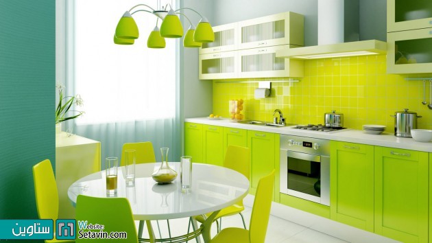 16 آشپزخانه فوق العاده به رنگ سبز