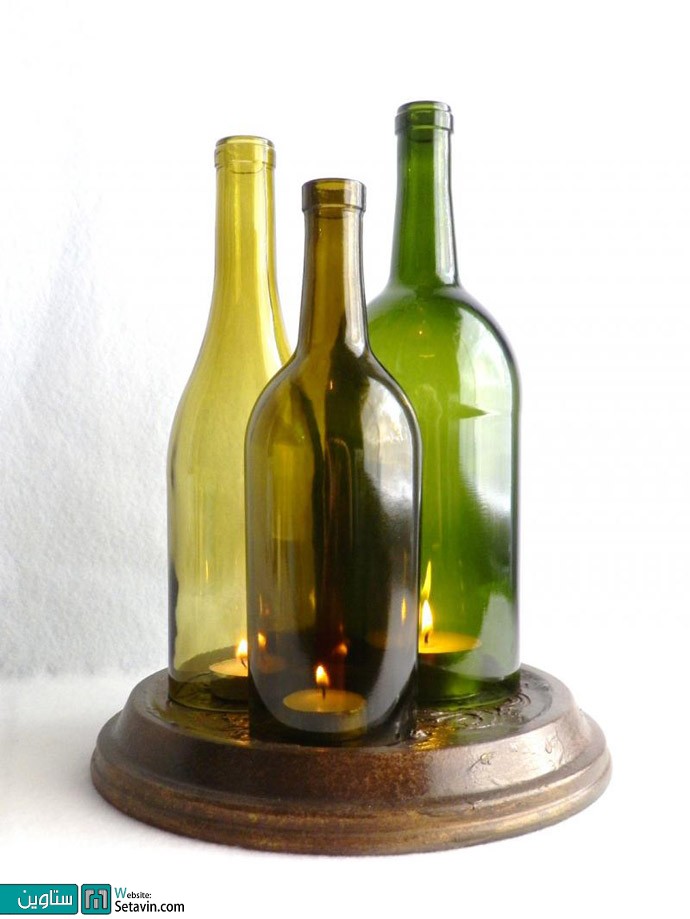 راهکارهای خلاقانه برای استفاده از بطری های شیشه ای